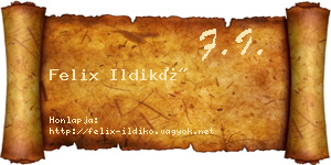 Felix Ildikó névjegykártya